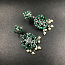Danglers Oxidized Earring 4384-R - Dazzles Jewellery