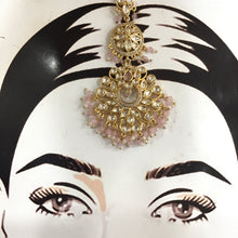 Kundan Pink Maang Tikka 19914-7098 - Dazzles Jewellery
