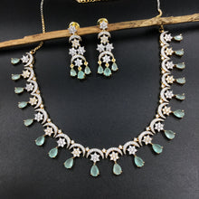 Round Neck Zircon/AD Necklace Set 6204-08 - Dazzles Jewellery