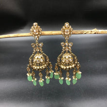 Mint Green Antique Necklace Set - Dazzles Jewellery