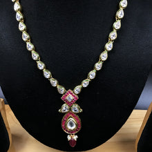 Round Neck Polki Necklace Set 4874-21 - Dazzles Jewellery