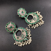 Chandbali Oxidized Earring 4703-59 - Dazzles Jewellery