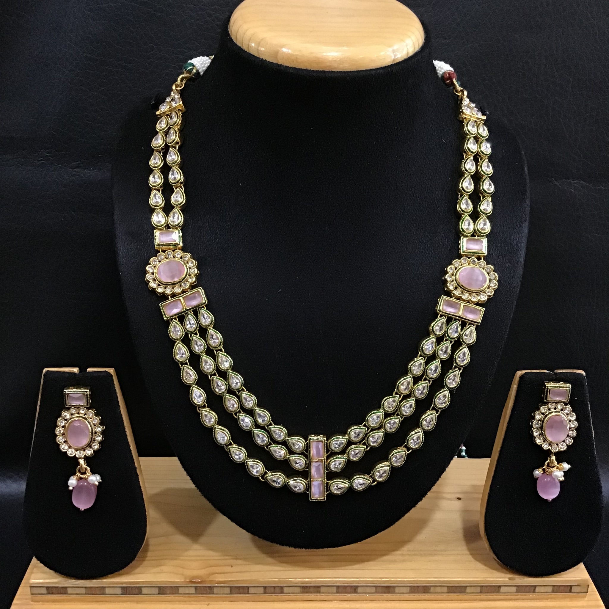 Polki Necklace Set 1506-21 - Dazzles Jewellery