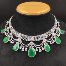 Round Neck Zircon/AD Necklace Set 5581-69 - Dazzles Jewellery