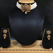 Gold Look Choker Set 1559-28 - Dazzles Jewellery