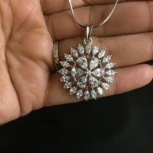Zircon/AD Pendant Set  1156-69 - Dazzles Jewellery