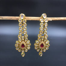 White Kundan Earring 6323 - Dazzles Jewellery