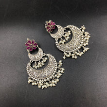 Chandbali Oxidized Earring 4695-59 - Dazzles Jewellery