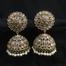 Jhumki Antique Earring 3962-28 - Dazzles Jewellery