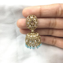 Firozi Antique Earrings 19787-6971 - Dazzles Jewellery