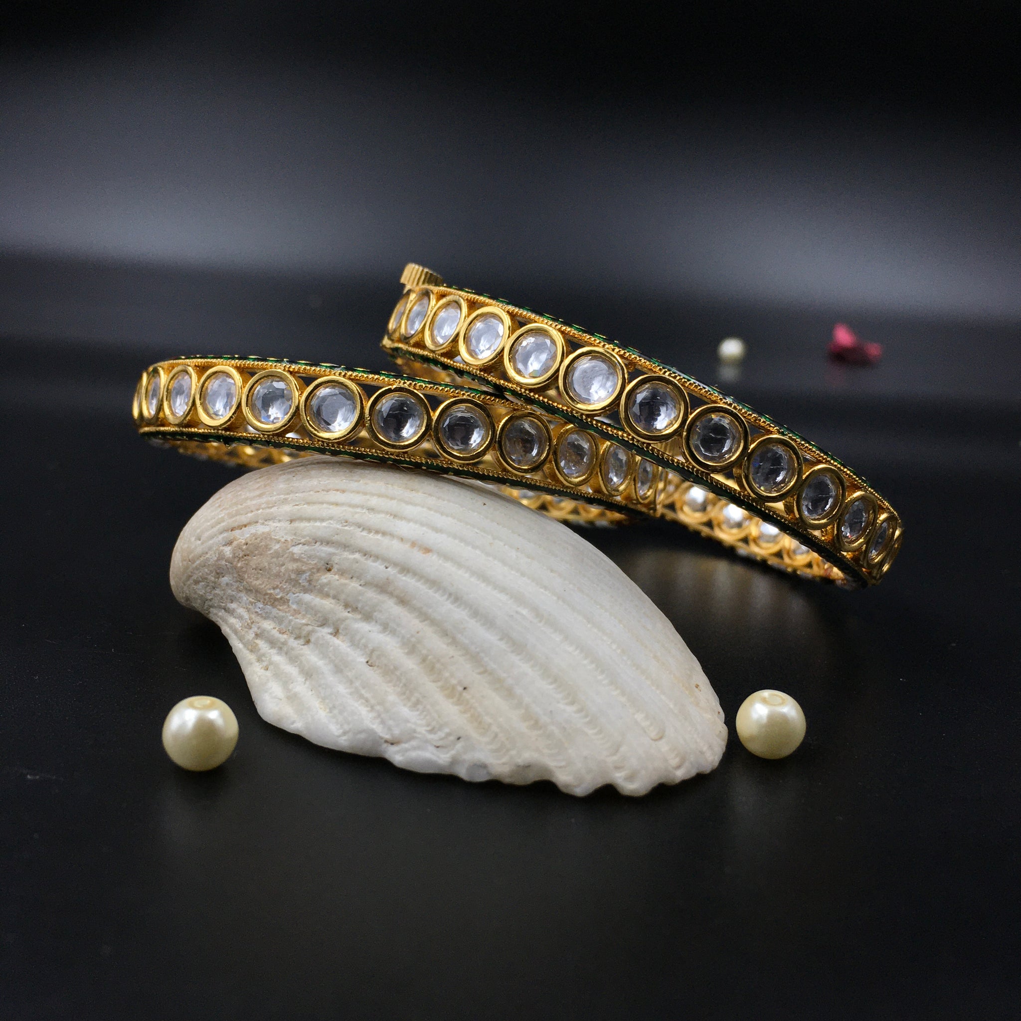 Kundan Bangles/Kada 7493-34 - Dazzles Jewellery