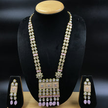 Long  Polki Necklace Set 4887-21 - Dazzles Jewellery