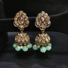 Mint Green Antique Necklace Set - Dazzles Jewellery