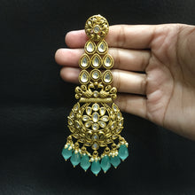 Mint Green Kundan Earring 15592-2739 - Dazzles Jewellery