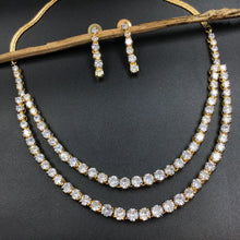Gold Zircon/AD Necklace Set - Dazzles Jewellery