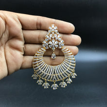Gold Zircon/AD Earring 10884-6690 - Dazzles Jewellery