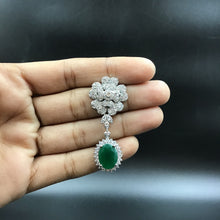 Silver Zircon/AD Earring 5483-69 - Dazzles Jewellery