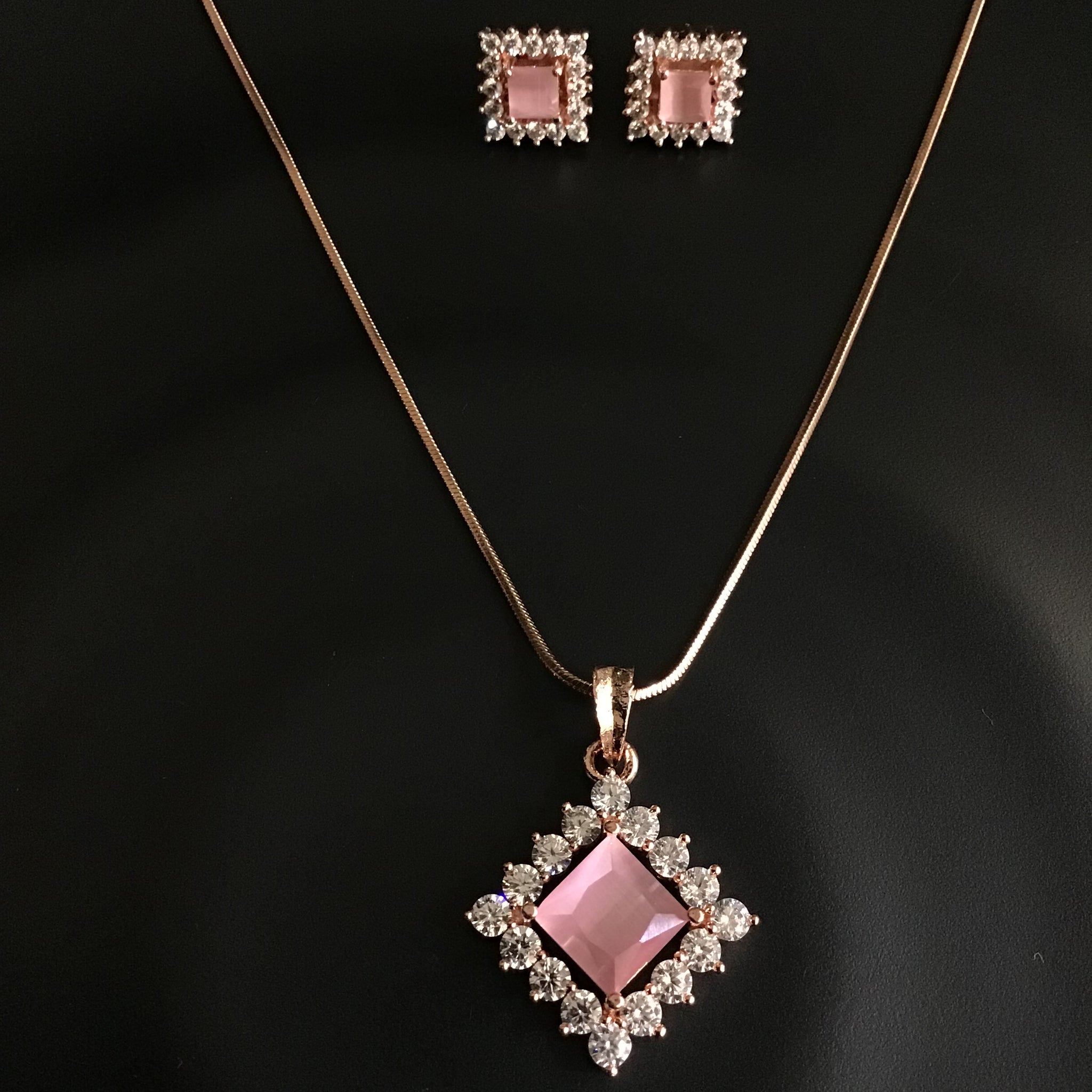 Zircon/AD Pendant Set - Dazzles Jewellery