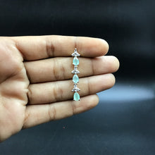 Mint Green Zircon/AD Necklace Set - Dazzles Jewellery