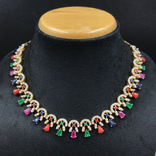 Round Neck Jadau Necklace Set 5989-65 - Dazzles Jewellery