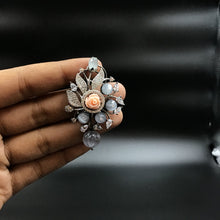 Gray Zircon/AD Light Earring 17702 - Dazzles Jewellery