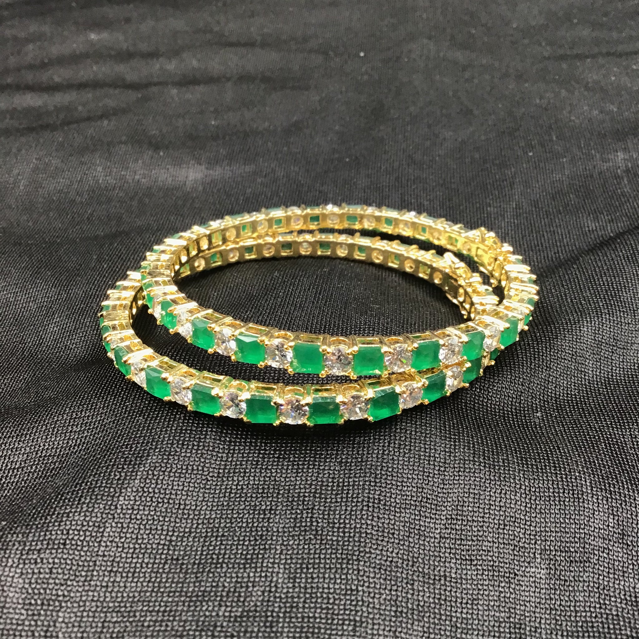 Green Bangles/Kada - Dazzles Jewellery