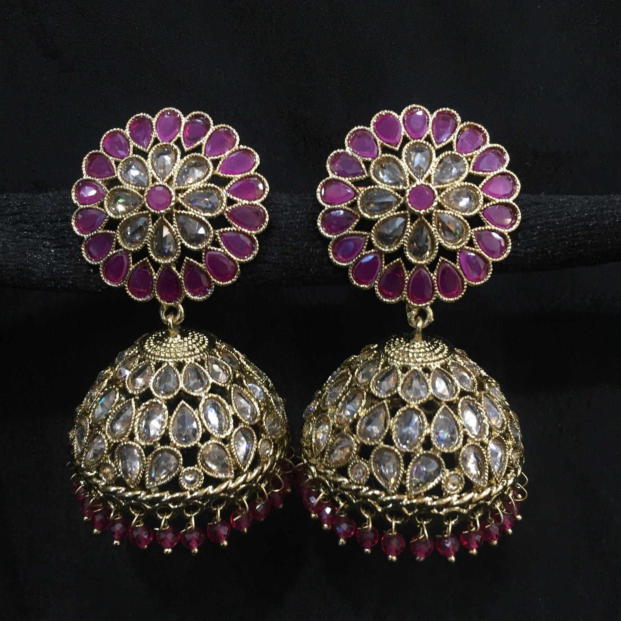 Jhumki Antique Earring 3962-28 - Dazzles Jewellery