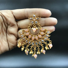 Gold Plated Stone Necklace Set 12678-28 - Dazzles Jewellery