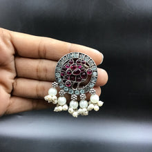 Medium Oxidized Pendant Set 4353-81 - Dazzles Jewellery