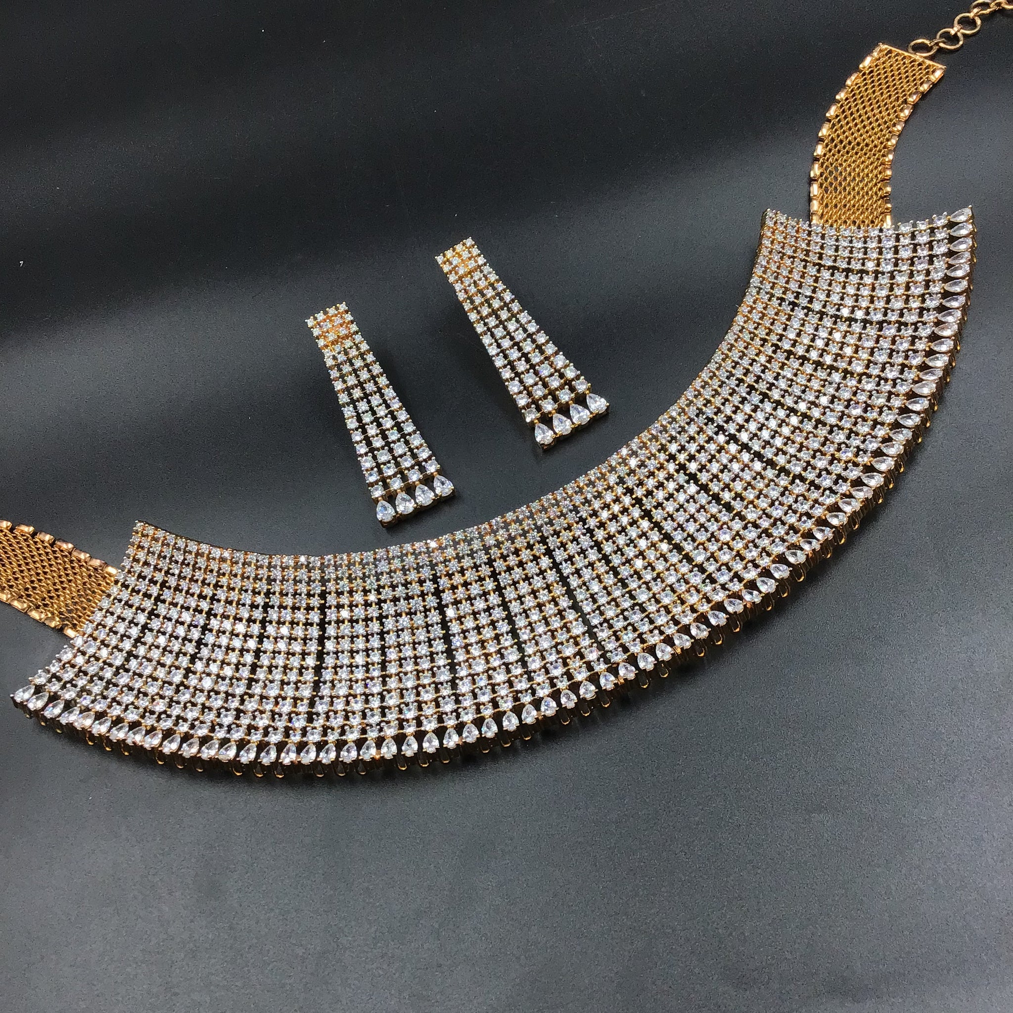 Gold choker set - Dazzles Jewellery