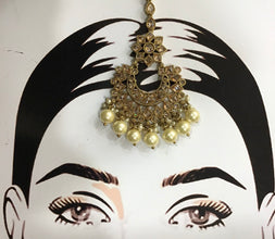 Mehandi Polish Maang Tikka 1576-28 - Dazzles Jewellery