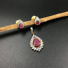 Zircon/AD Pendant Set 3325-08 - Dazzles Jewellery