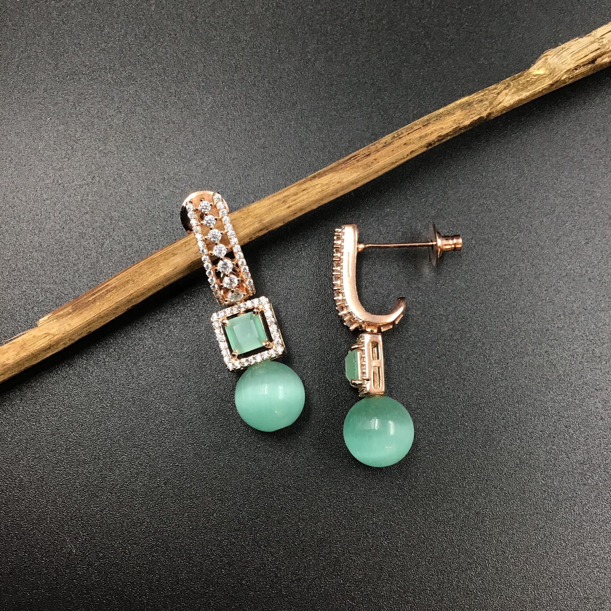 Light Earring Zircon/AD Earring 3357-08 - Dazzles Jewellery