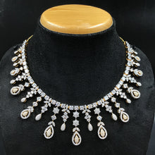 Round Neck Zircon/AD Necklace Set 6191-08 - Dazzles Jewellery