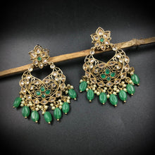 Green Antique Chandbali 13244-0118 - Dazzles Jewellery