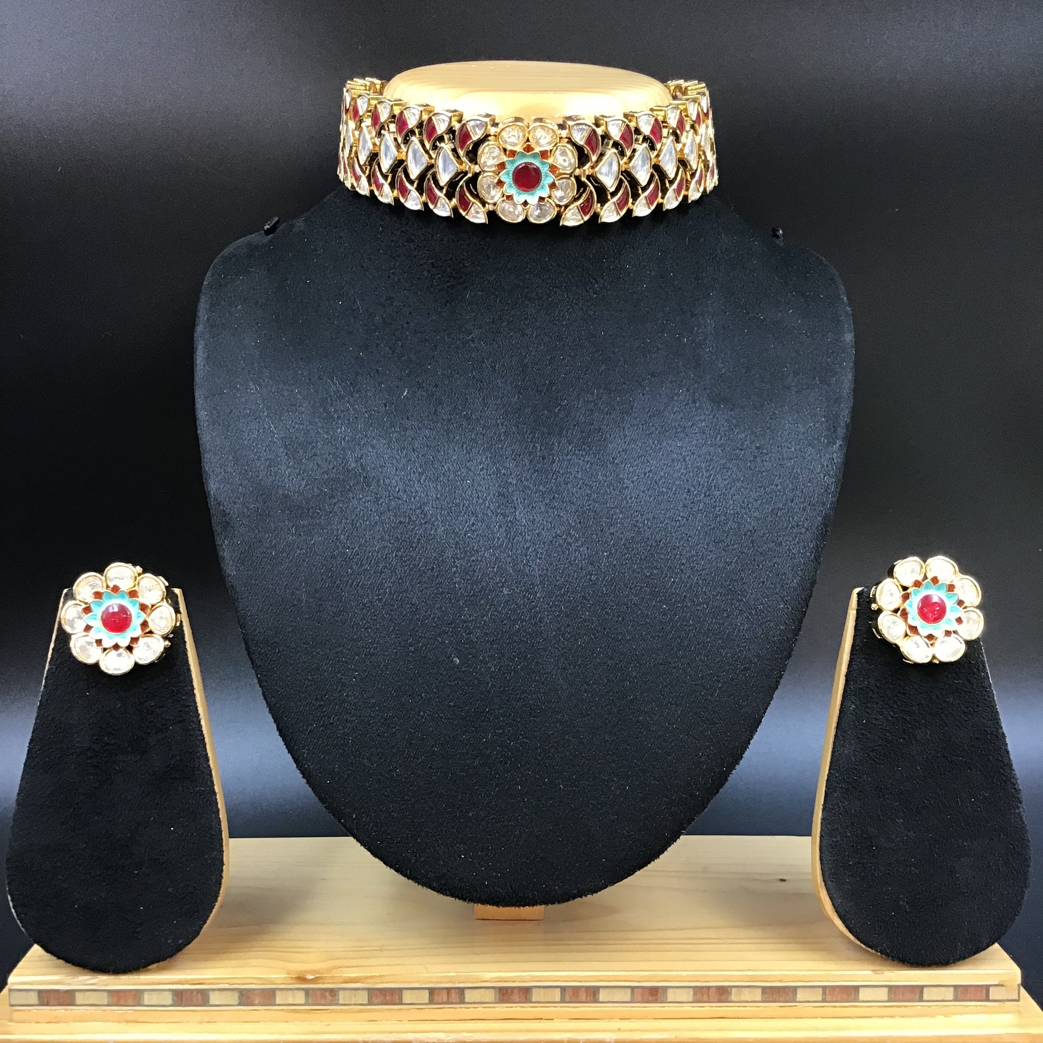 Kundan Choker Set 2868-07 - Dazzles Jewellery