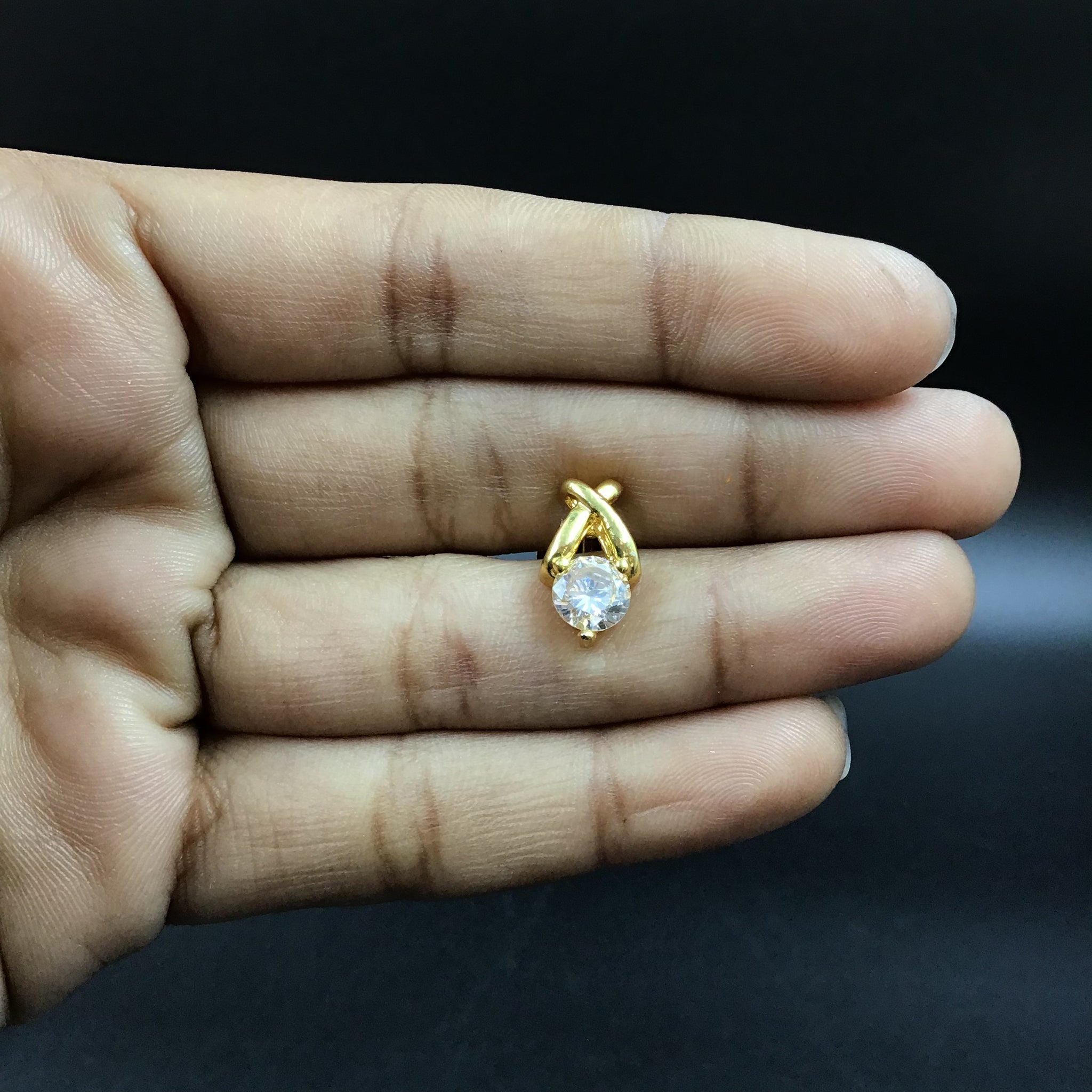 Gold Zircon/AD Pendant Set - Dazzles Jewellery