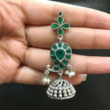 Oxidized Earring 1216-69 - Dazzles Jewellery