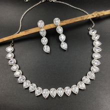 Round Neck Zircon/AD Necklace Set 7355-34 - Dazzles Jewellery