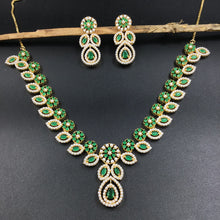 Round Neck Jadau Necklace Set 5991-65 - Dazzles Jewellery