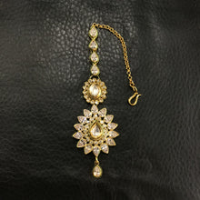 Kundan Polki Maang Tikka 5185-21 - Dazzles Jewellery