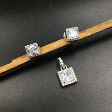 Light Zircon/AD Pendant Set 5592-69 - Dazzles Jewellery