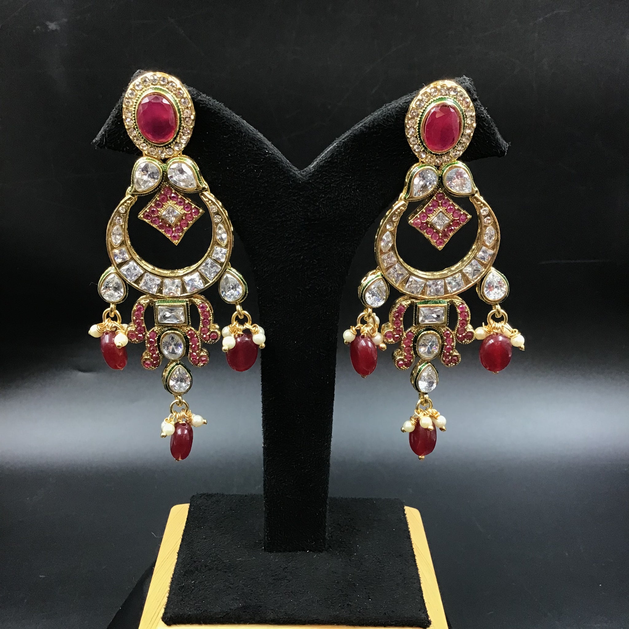 Polki Earring 1028-21 - Dazzles Jewellery