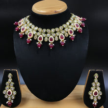 Round Neck Polki Necklace Set 4863-21 - Dazzles Jewellery
