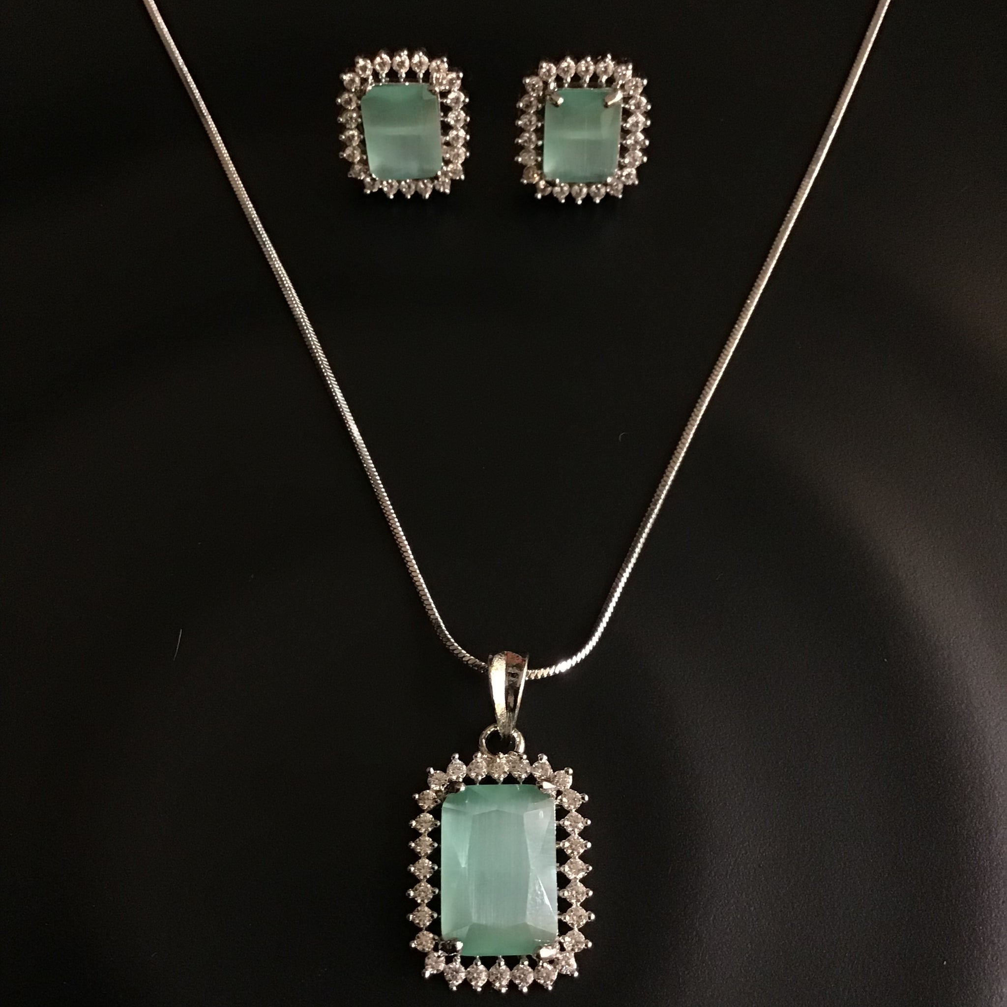 Zircon/AD Pendant Set - Dazzles Jewellery