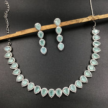 Round Neck Zircon/AD Necklace Set 7355-34 - Dazzles Jewellery