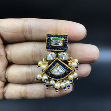 Blue Polki Necklace Set 7250-0466 - Dazzles Jewellery