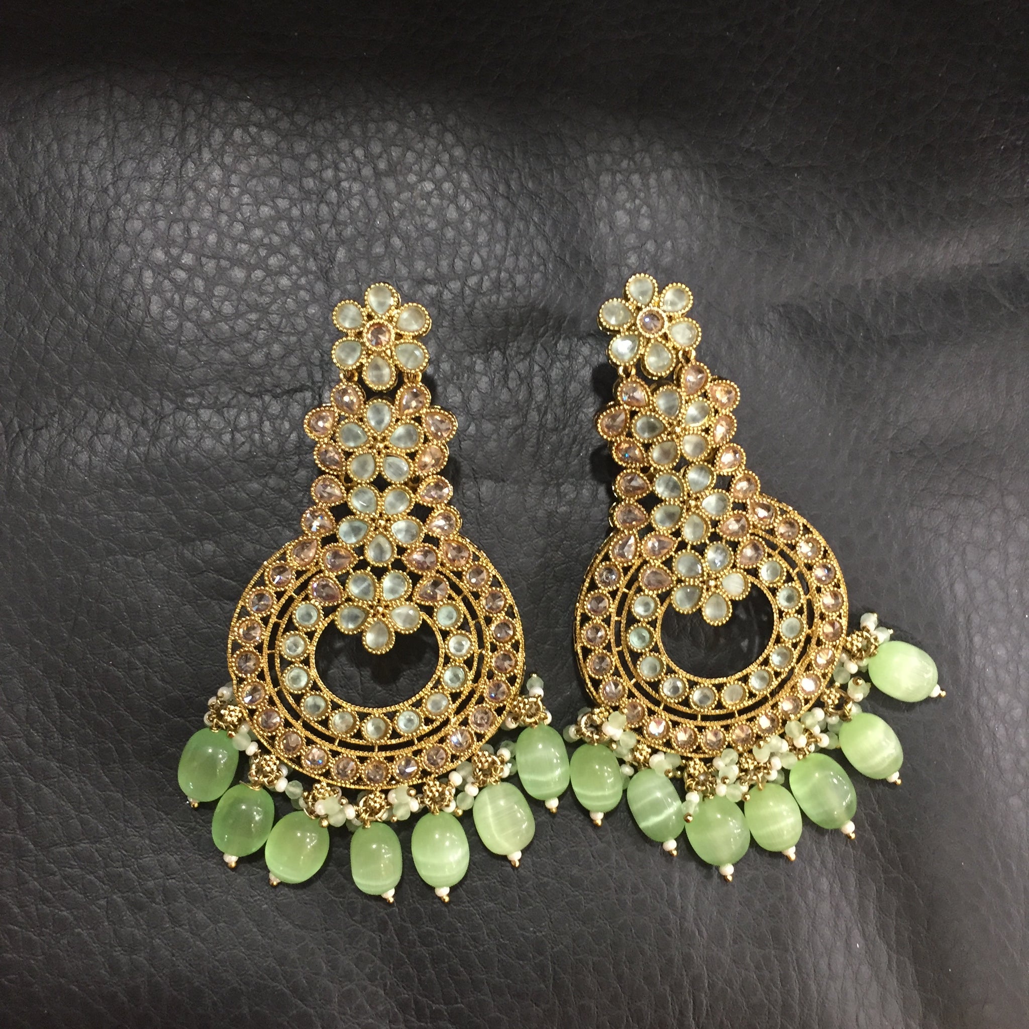 Chandbali Antique Earring 3969-28 - Dazzles Jewellery