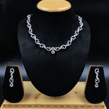 Silver Zircon/AD Necklace Set - Dazzles Jewellery