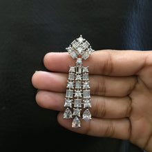 Silver Zircon/AD Necklace Set - Dazzles Jewellery